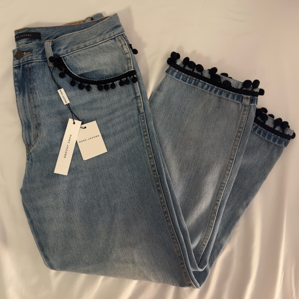 MARC JACOBS Cropped Jeans with Tassels